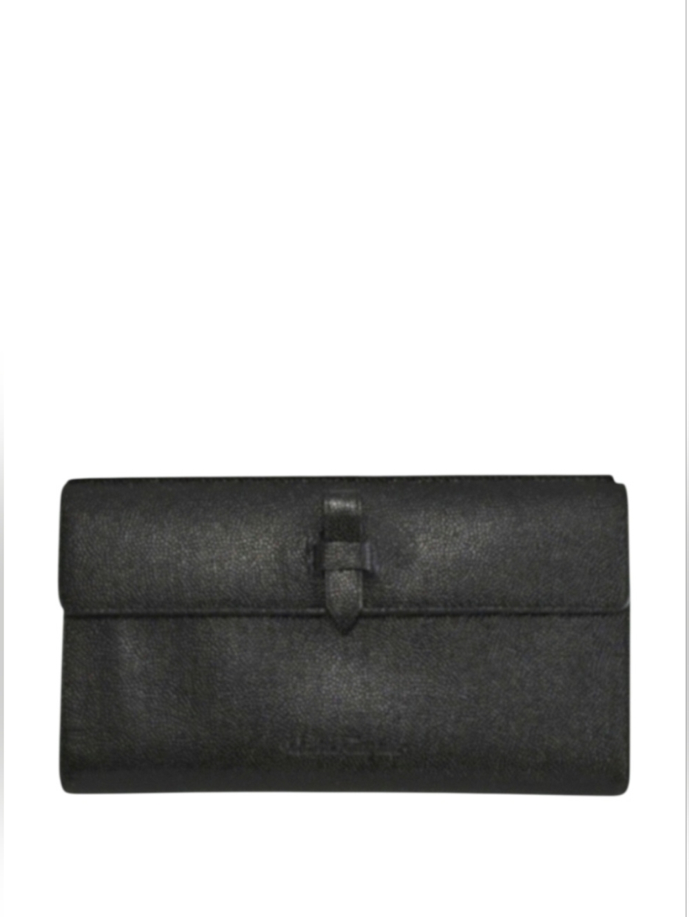 Salvatore Ferragamo Vara Long Black Textured Wallet-EUC